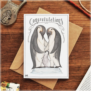 Loving Penguins - Greeting Card