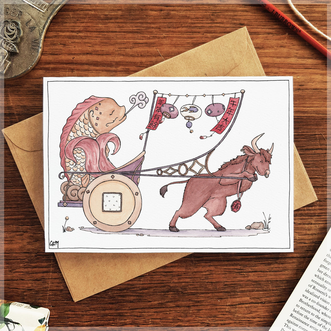 Year of the Ox - Greeting Card