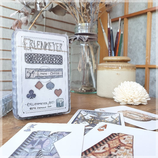 Hand Illustrated Typography playing cards 