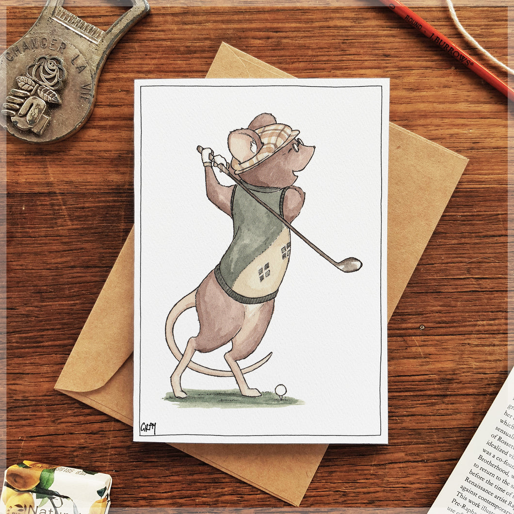 The Mouse's Swing - Greeting Card