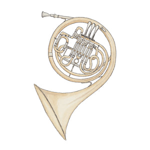 French Horn - Greeting Card