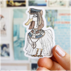 Cleoquackua the history loving duck dressed up as her favorite Egyptian historical figure.