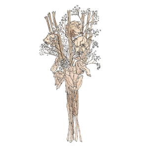 Dried Bouquet White - Greeting Card