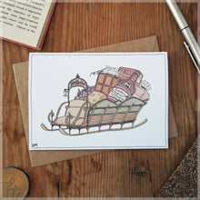Santa's Gift Basket - Christmas Card